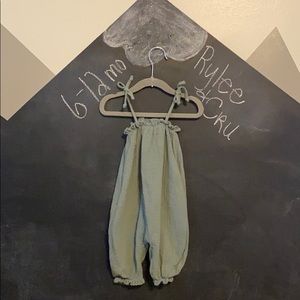 Rylee + Cru bubble romper jumpsuit storm green